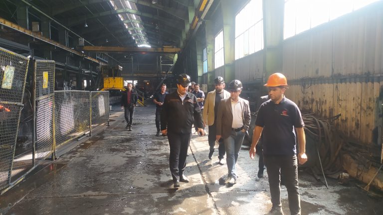 بازدید مدیران شرکت پرچم بار از خطوط ذوب و نورد مجتمع فولاد صنعت بناب
